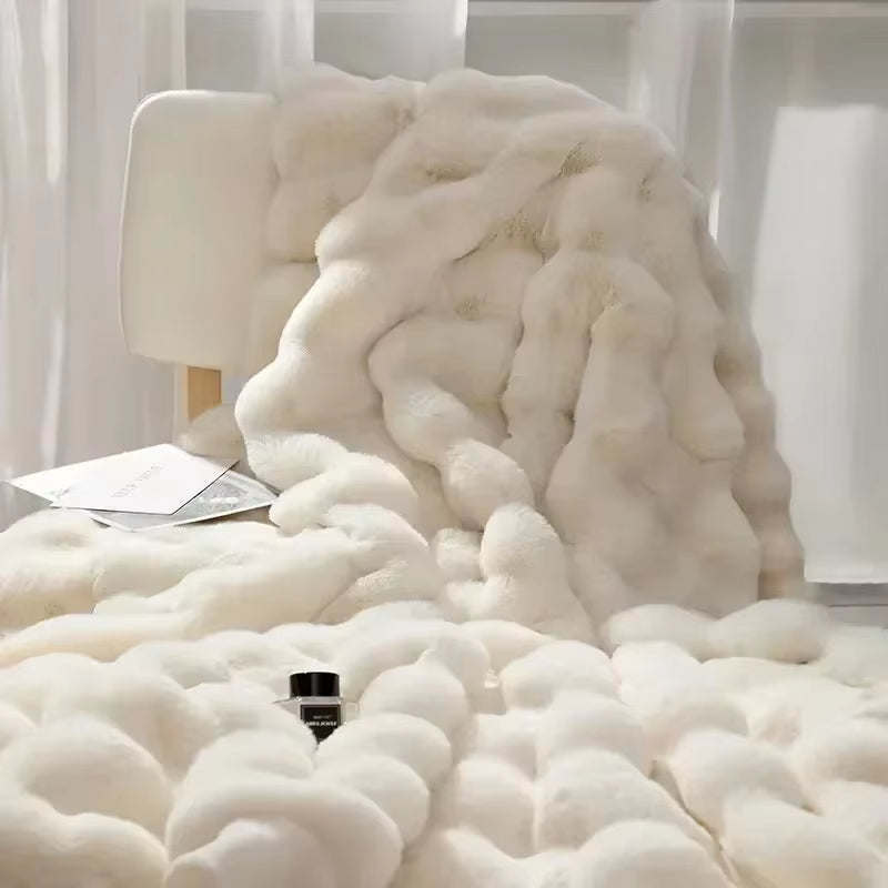 Cozy Faux Rabbit Fur Blanket